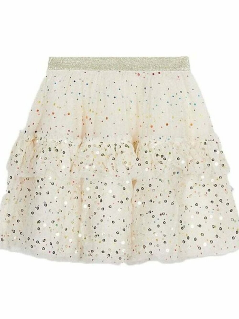 BILLIEBLUSH IVORY SEQUIN TULLE SKIRT 8